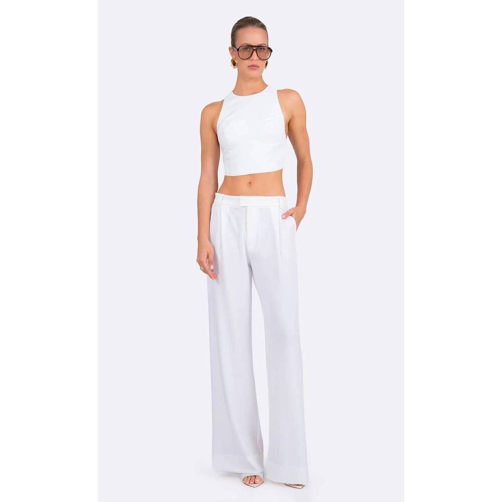 NEW NONCHALANT LABEL tessa sleeveless crop top in white